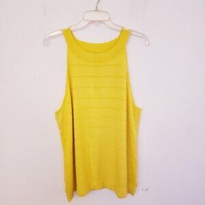 Anne Klein Sunshine Cutaway Neckline Ribbed Knit Top Size 2X NWT